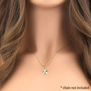 Solid 14K Yellow Gold Plumeria Flower Pendant