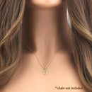 Solid 14K Yellow Gold Dog Paw Pendant