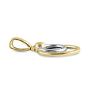 Solid 14K Yellow Gold Circles Pendant
