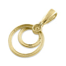 Solid 14K Yellow Gold Circles Pendant