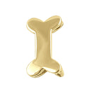 Solid 14K Yellow Gold Dog Bone Pendant