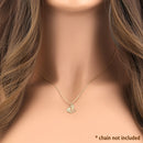 Solid 14K Yellow Gold Jumping Dolphins Pendant