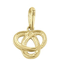 Solid 14K Yellow Gold Round Triquatra Pendant