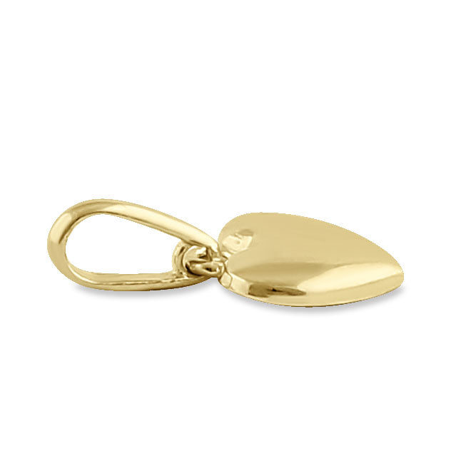 Solid 14K Yellow Gold Bubbly Heart Pendant