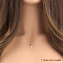 Solid 14K Yellow Gold Bubbly Heart Pendant