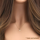 Solid 14K Yellow Gold Star Charm Pendant