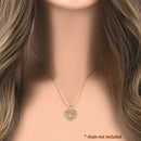 Solid 14K Gold Virgin Mary Heart Pendant