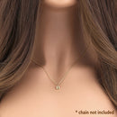 Solid 14K Gold B Initial Pendant