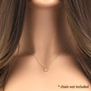 Solid 14K Gold K Initial Pendant