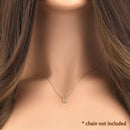 Solid 14K Gold L Initial Pendant