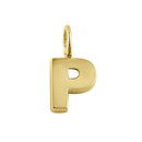 Solid 14K Gold P Initial Pendant
