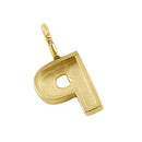 Solid 14K Gold P Initial Pendant