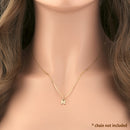 Solid 14K Gold R Initial Pendant