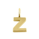Solid 14K Gold Z Initial Pendant