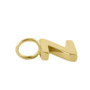 Solid 14K Gold Z Initial Pendant