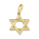 Solid 14K Gold 2-Tone Star of David Pendant