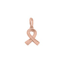 Solid 14K Rose Gold Cancer Awareness Ribbon Pendant
