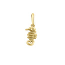 Solid 14K Yellow Gold Seahorse Pendant