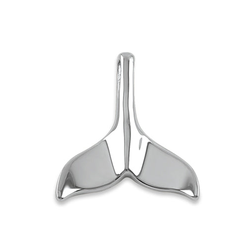 Solid 14K White Gold Dolphin Tale Pendant