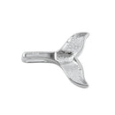 Solid 14K White Gold Dolphin Tale Pendant