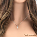 Solid 14K White Gold Infinity Pendant