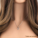 Solid 14K White Gold Simple Heart Pendant