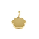 Solid 14K Gold White Paw Pendant