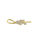 Solid 14K Yellow Gold Tree of Life CZ Pendant