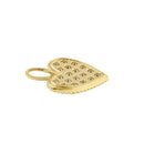 Solid 14k Gold Pave Heart CZ Pendant