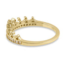Solid 14K Yellow Gold Princess Crown Diamond Ring