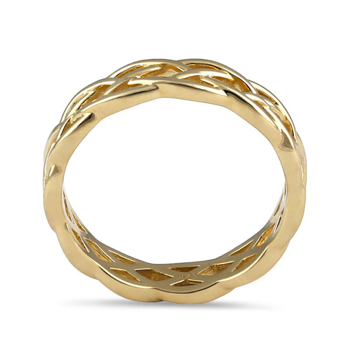 Solid 14K Gold Celtic Band Ring