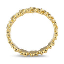 Solid 14K Gold Plumeria Eternity Band Ring