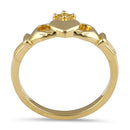 Solid 14K Gold Plain Claddagh Ring