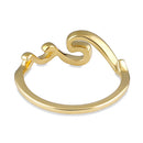 Solid 14K Gold Rolling Waves Ring
