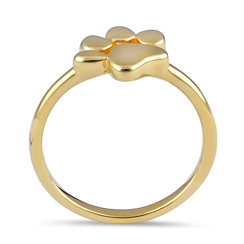 Solid 14K Gold Dog Paw Ring