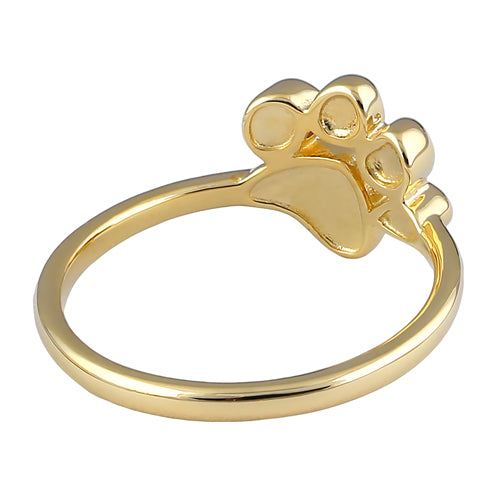 Solid 14K Gold Dog Paw Ring