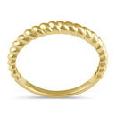 Solid 14K Gold Trendy Rope Ring