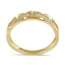 Solid 14K Gold 3 in 1 CZ Stackable Ring