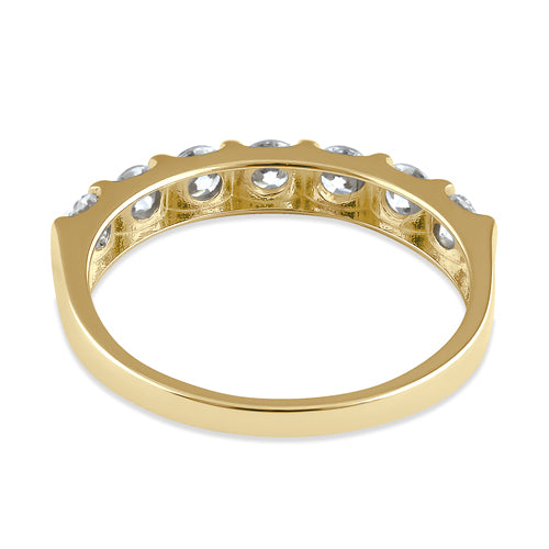 Solid 14K Gold Simple CZ Engagement Ring