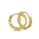 Solid 14K Yellow Gold 2.5mm x 12.5mm Marquise Clear CZ Hoop Earrings