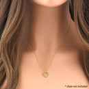Solid 14K Yellow Gold Tree of Life Heart Diamond Pendant