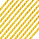 18" 4mm Yellow Rayon Twisted Necklace w/ Steel Adj Clasp - Pack of 12