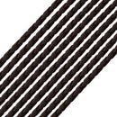 3.0mm Brown Braided Leather Cord w/ Adjustable Clasp - Pack of 10