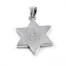 Sterling Silver White Lab Opal Star of David Pendant