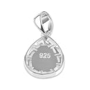 Sterling Silver Mother of Pearl Greek Pattern Drop Pendant