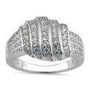 Sterling Silver Elegant Pave Ring