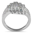 Sterling Silver Elegant Pave Ring