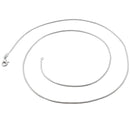 Rhodium Sterling Silver Glitter Snake Chain 1.25mm