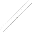 Rhodium Sterling Silver Glitter Snake Chain 1.25mm