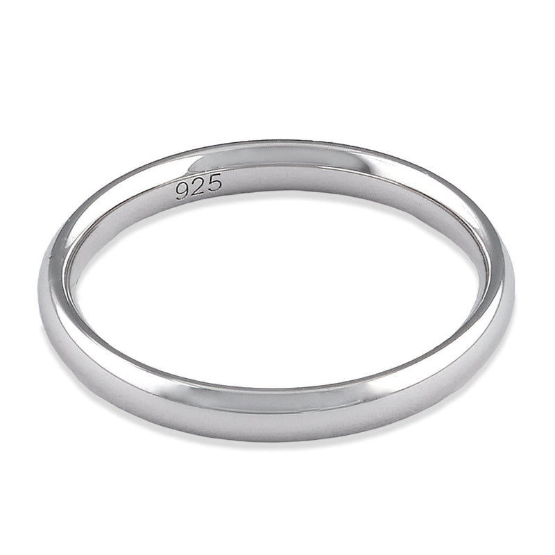 Sterling Silver Wedding Band 2.5mm